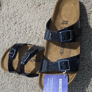 NWT Birkenstock slides with sparkles size 38 ladies 7 made in Germany Birks